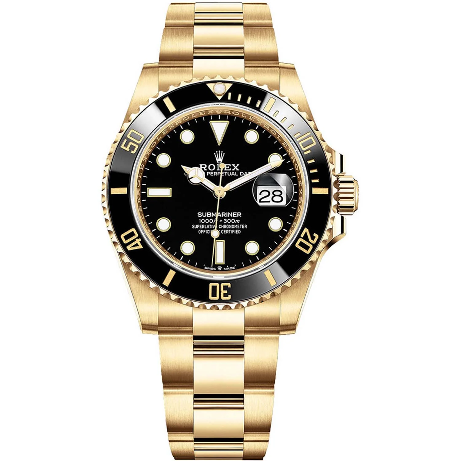 Rolex Perpetual Submariner Date 41mm Black Dial Yellow Gold 126618LN