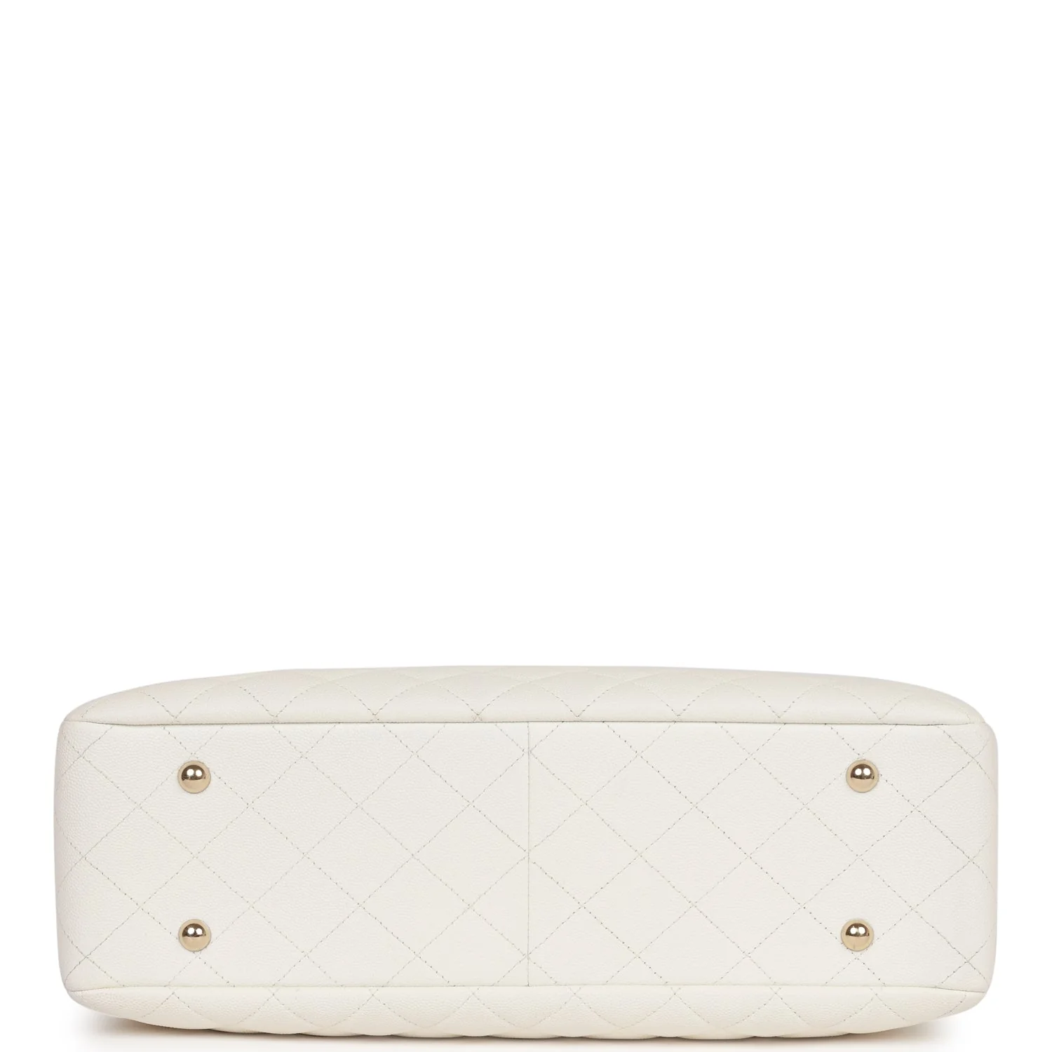 Pre-owned Chanel Large Classic Timeless Tote White Caviar Light Gold Hardware