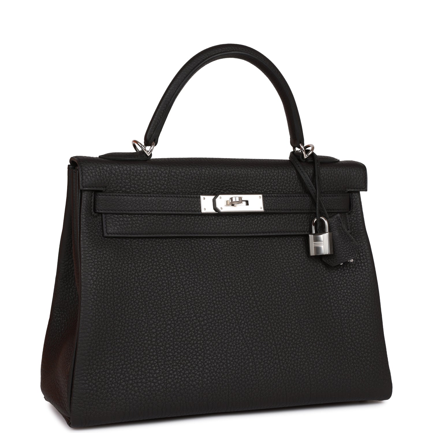 Hermès Kelly Retourne 32cm Black Togo Palladium Hardware