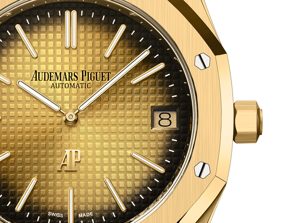 AUDEMARS PIGUET ROYAL OAK "JUMBO" Smoked Yellow Gold-Toned Dial 39mm 16202BA.OO.1240BA.02