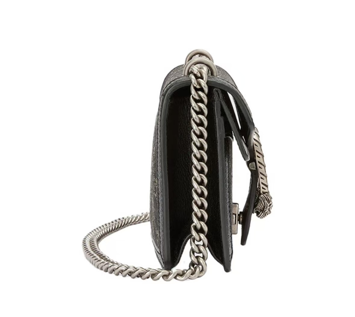 GUCCI DIONYSUS DENIM CHAIN BAG in Black Denim)