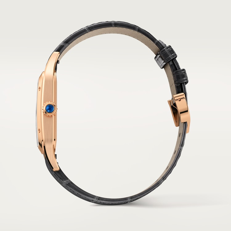 Santos-Dumont watch Large model Satin-brushed silver dial 43.5 mm x 31.4 mm