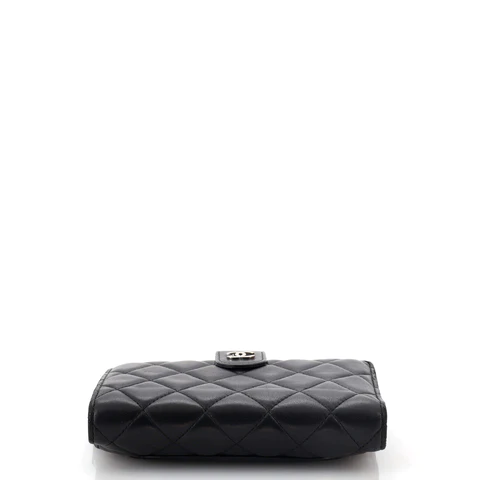Chanel CC French Wallet Quilted Lambskin