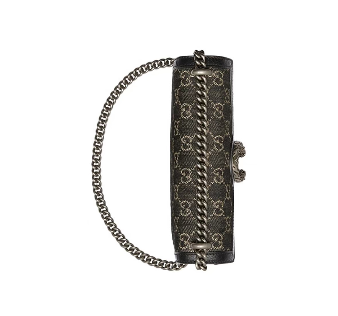 GUCCI DIONYSUS DENIM CHAIN BAG in Black Denim)