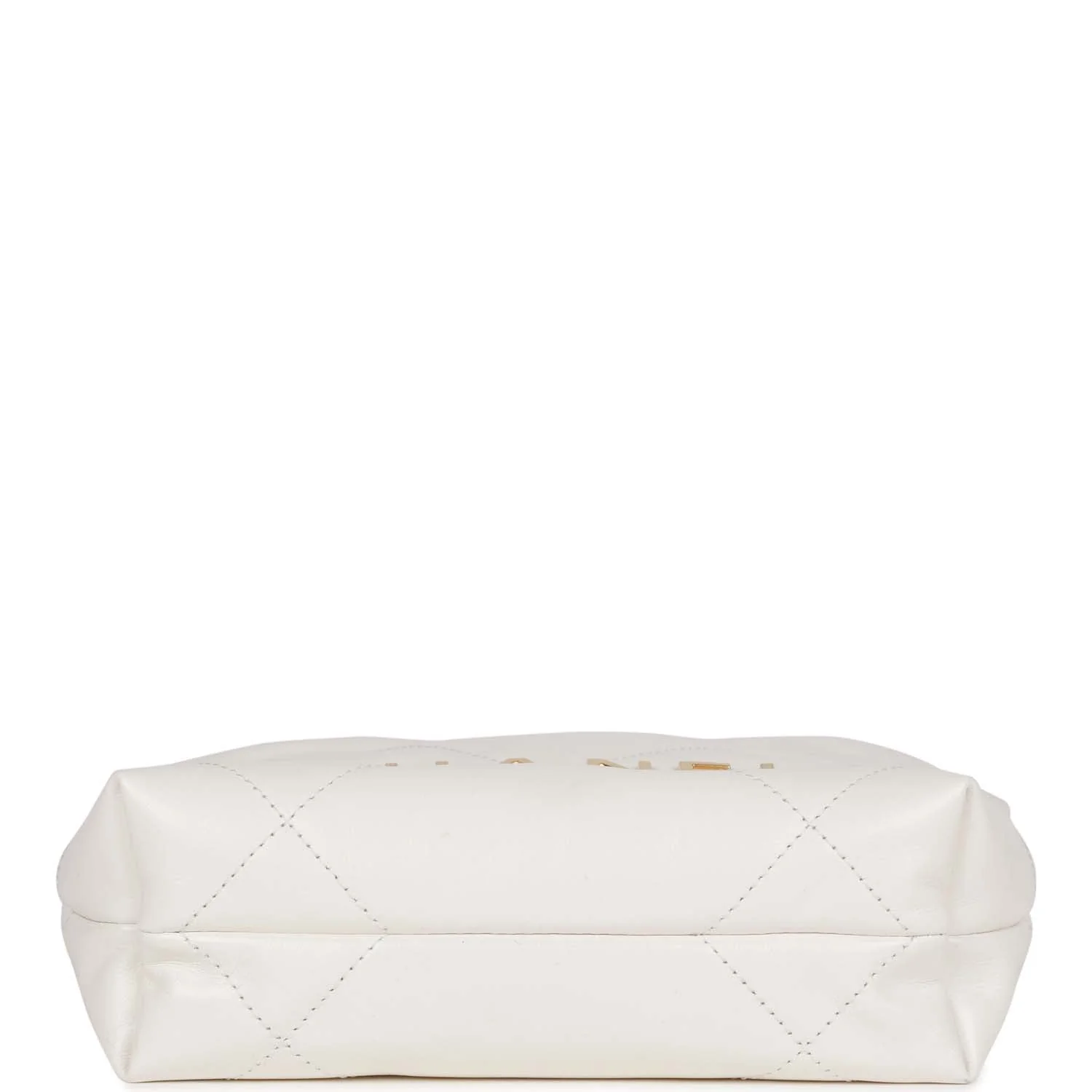 Chanel Mini 22 Bag White Calfskin Gold Hardware