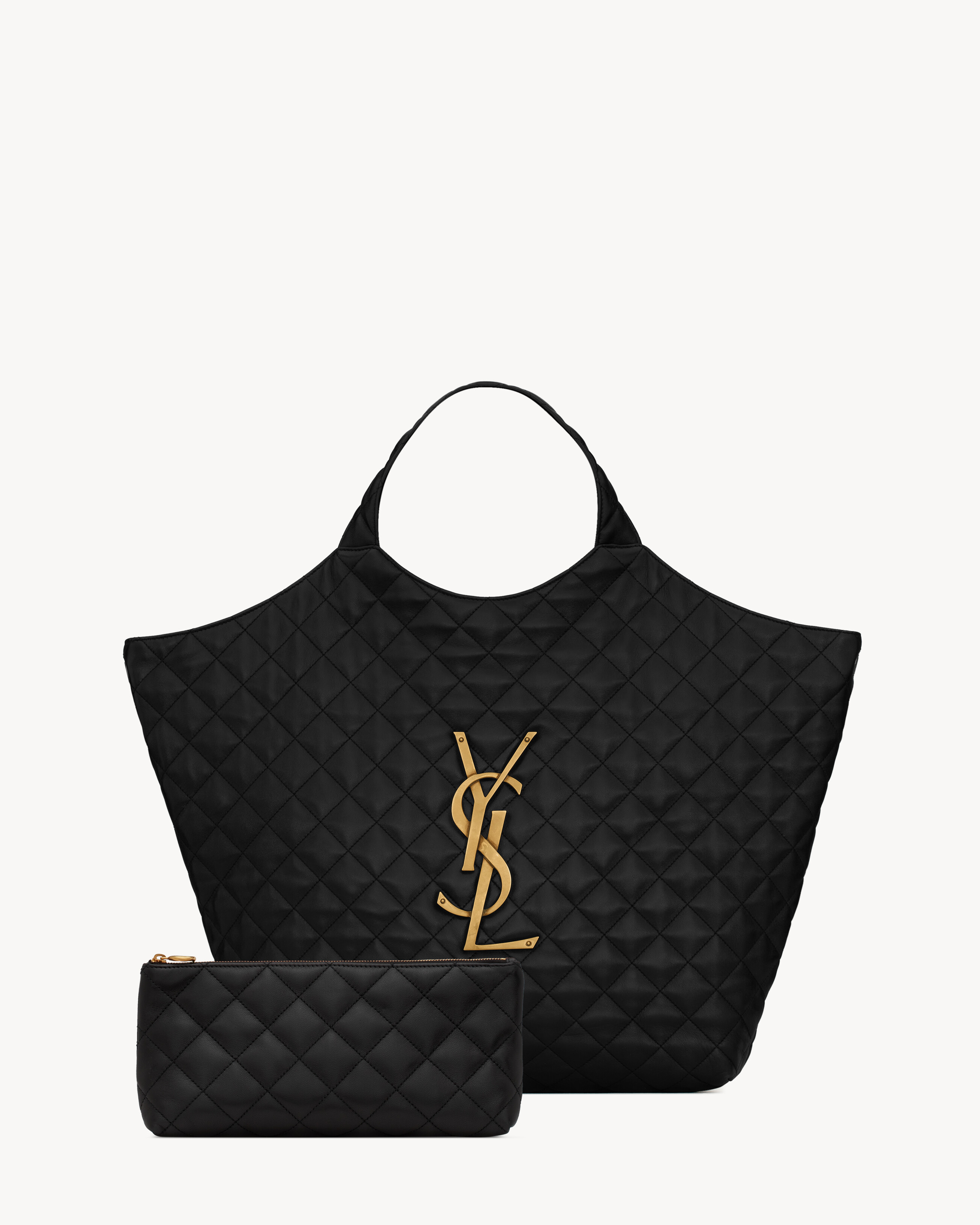 YSL ICARE IN QUILTED LAMBSKIN