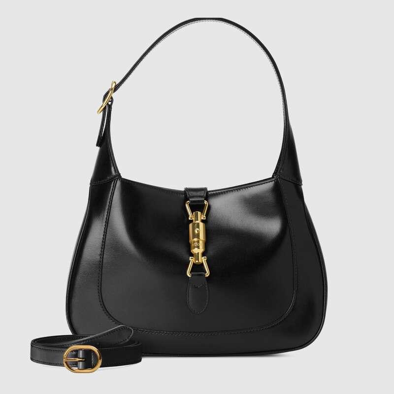 GUCCI JACKIE 1961  BAG IN BLACK LEATHER