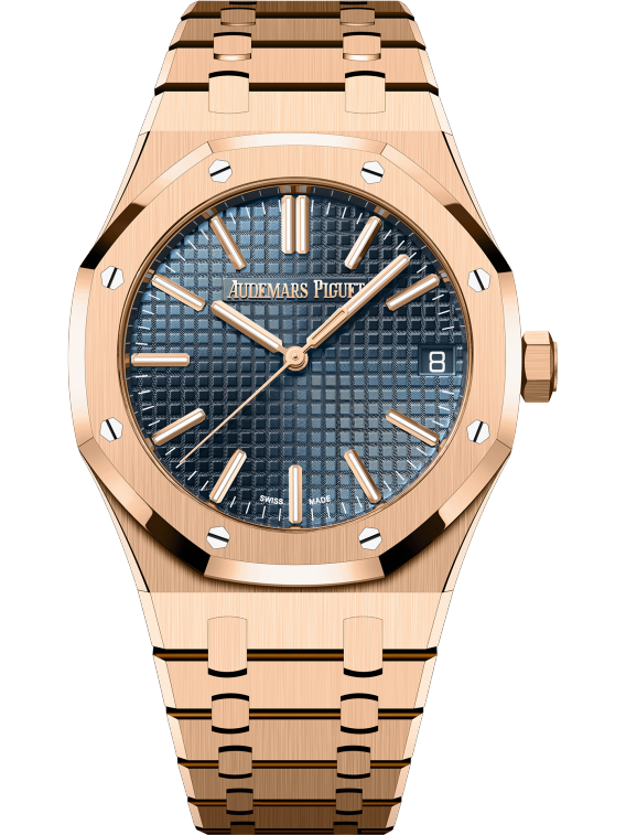 AUDEMARS PIGUET ROYAL OAK Pink Gold “Bleu nuit nuage 50” Dial 41mm 15510OR.OO.1320OR.03