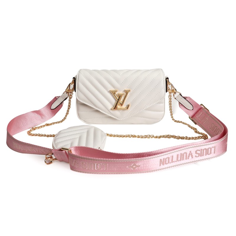 LOUIS VUITTON NEW WAVE CHAIN BAG IN WHITE