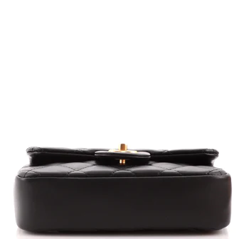 Chanel Heart Charms Flap Bag Quilted Lambskin Mini