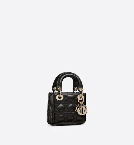 MICRO LADY DIOR BAG Black Cannage Lambskin