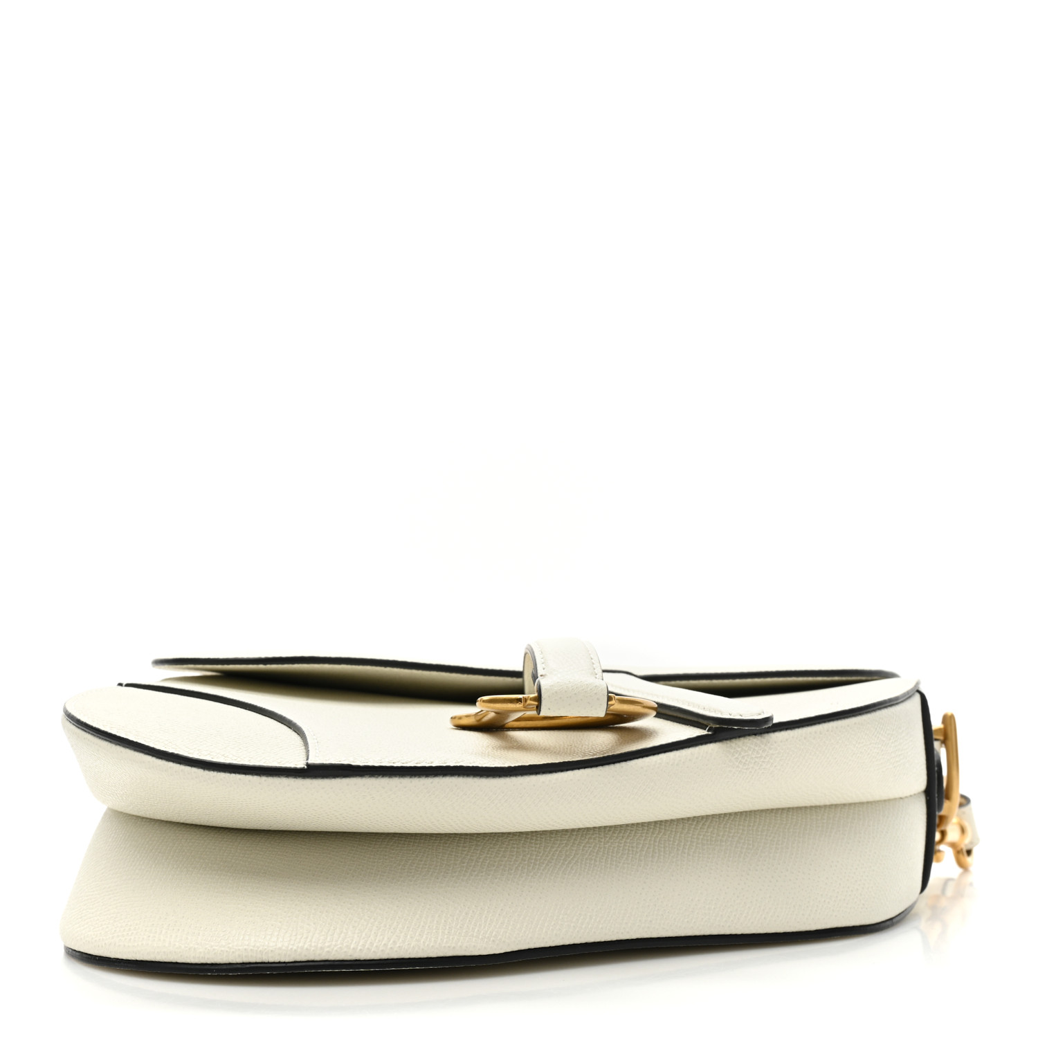 Grained Calfskin Saddle Bag Latte