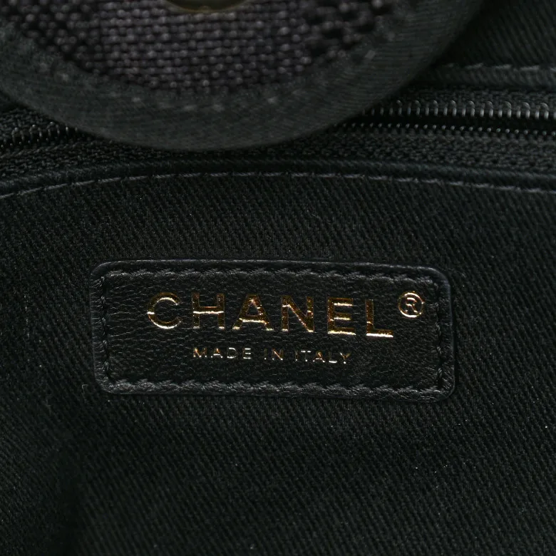 Chanel Canvas Large Deauville Pearl Tote Bag