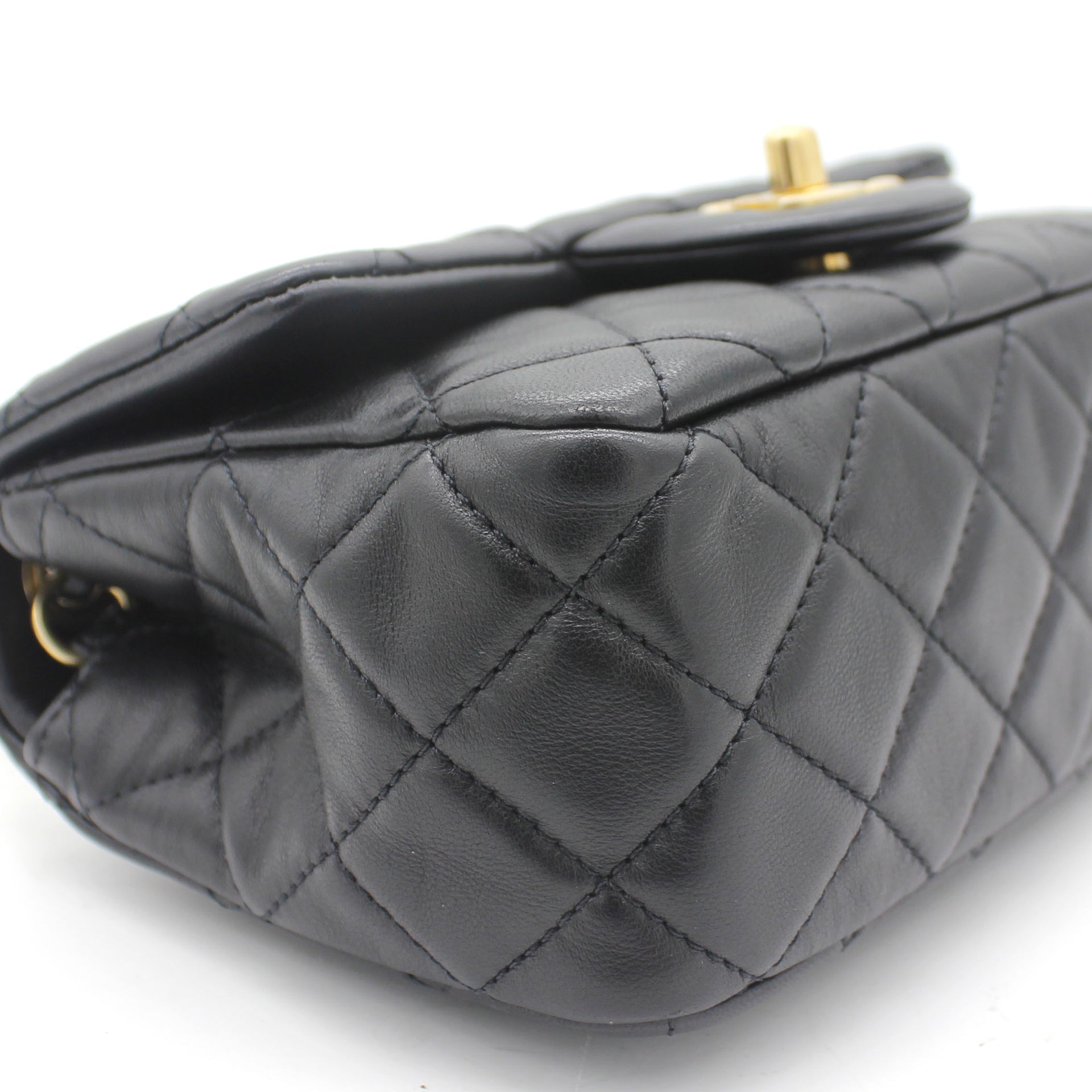 Chanel Pearl Crush Square Flap Bag Quilted Lambskin Mini