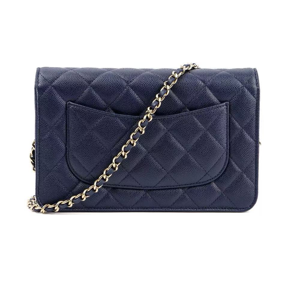 Chanel  WOC Bag Navy Caviar Light Gold Hardware