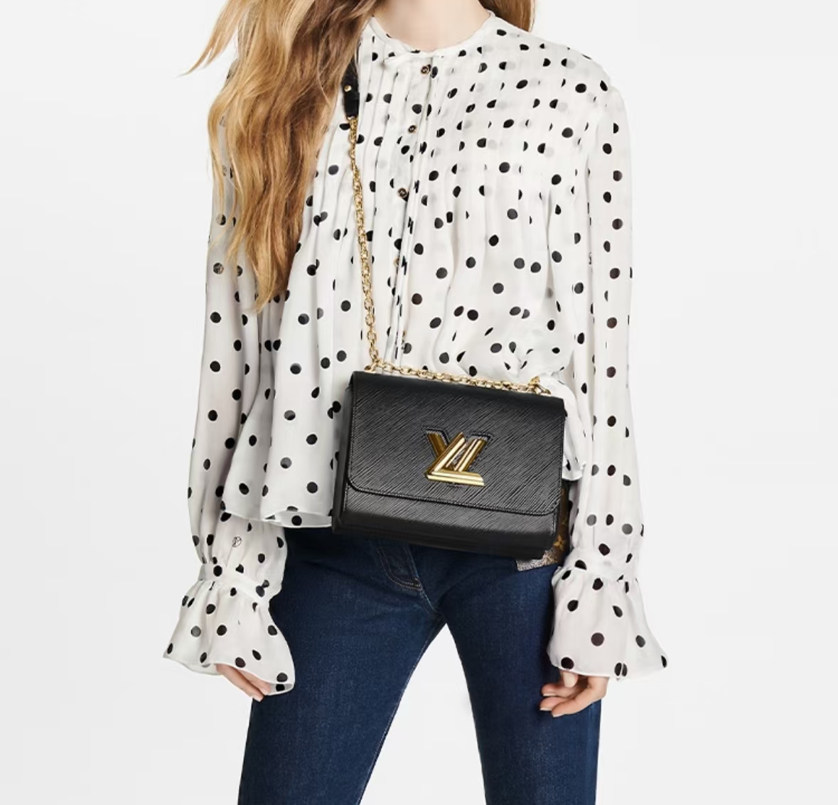 LOUIS VUITTON TWIST MM EPI LEATHER BAG IN BLACK