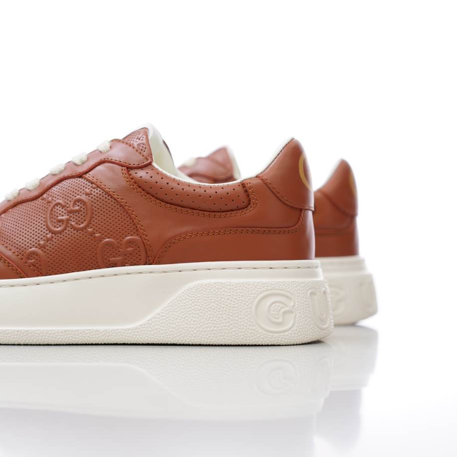 Gucci Brown Jumbo GG Embossed Sneakers – GCC210