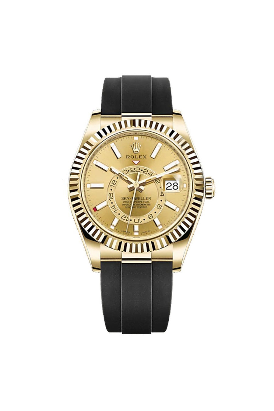 Rolex Sky-Dweller 18k Yellow Gold Men's Luxury Watch 326238-0009