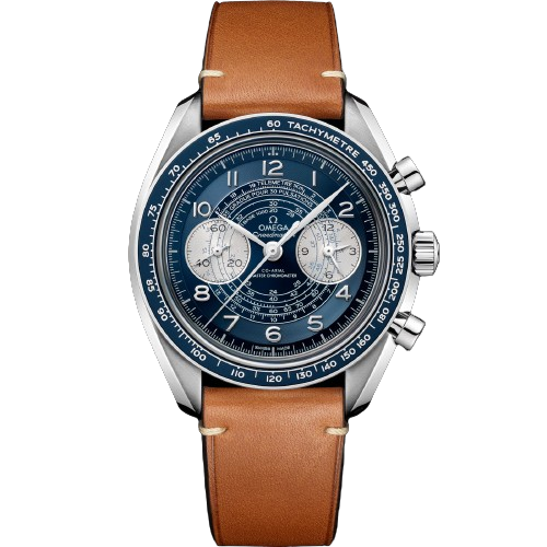 OMEGA SPEEDMASTER CHRONOSCOPE 43 MM, STEEL ON LEATHER STRAP