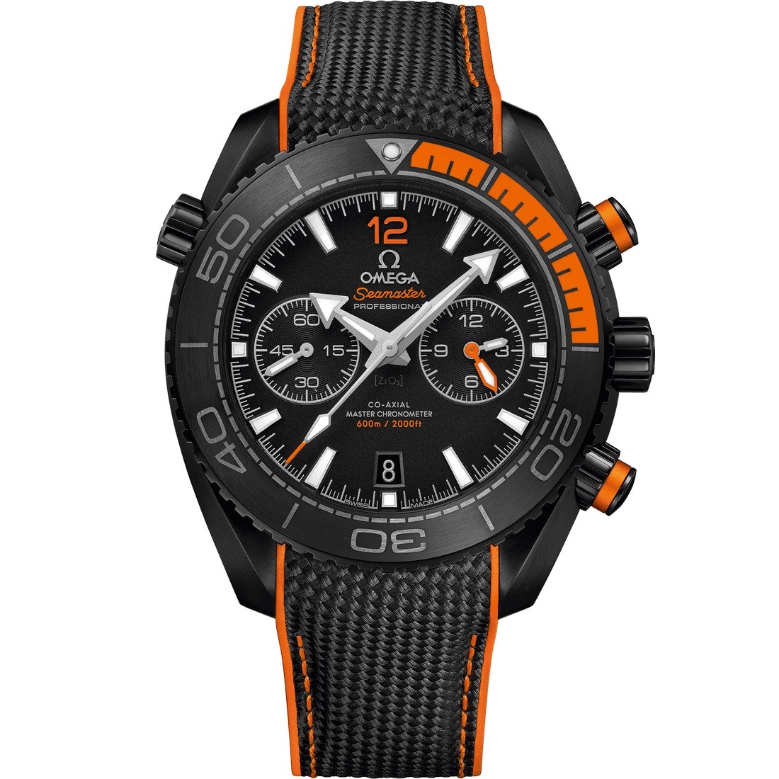 PLANET OCEAN 600M BLACK CERAMIC ON RUBBER STRAP 45.5mm