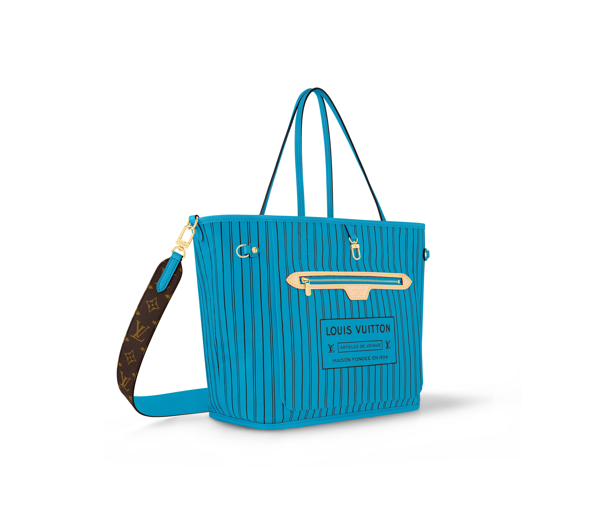 Neverfull Bandoulière Inside Out MM Monogram Coated