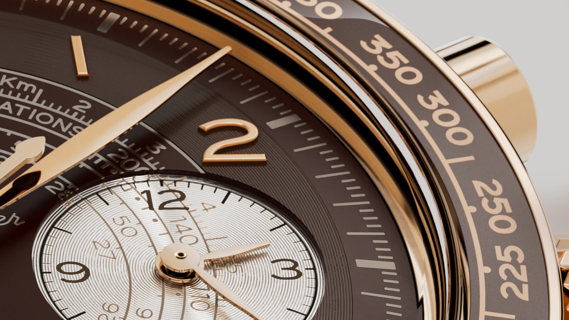 OMEGA SPEEDMASTER CHRONOSCOPE 43 MM, BRONZE GOLD ON LEATHER STRAP