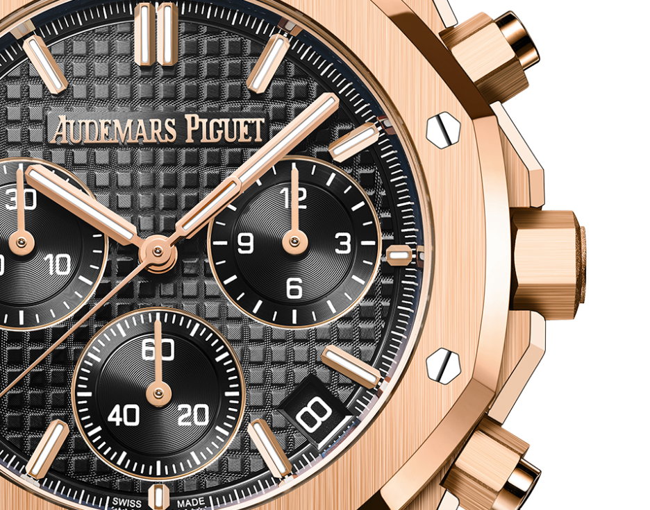 AUDEMARS PIGUET ROYAL OAK Pink Gold Black Dial CHRONOGRAPH 41mm