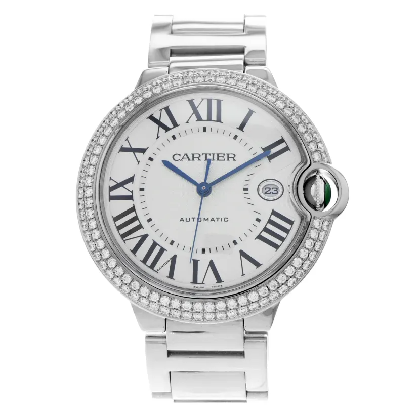 42MM  Ballon Bleu White Gold with Diamonds