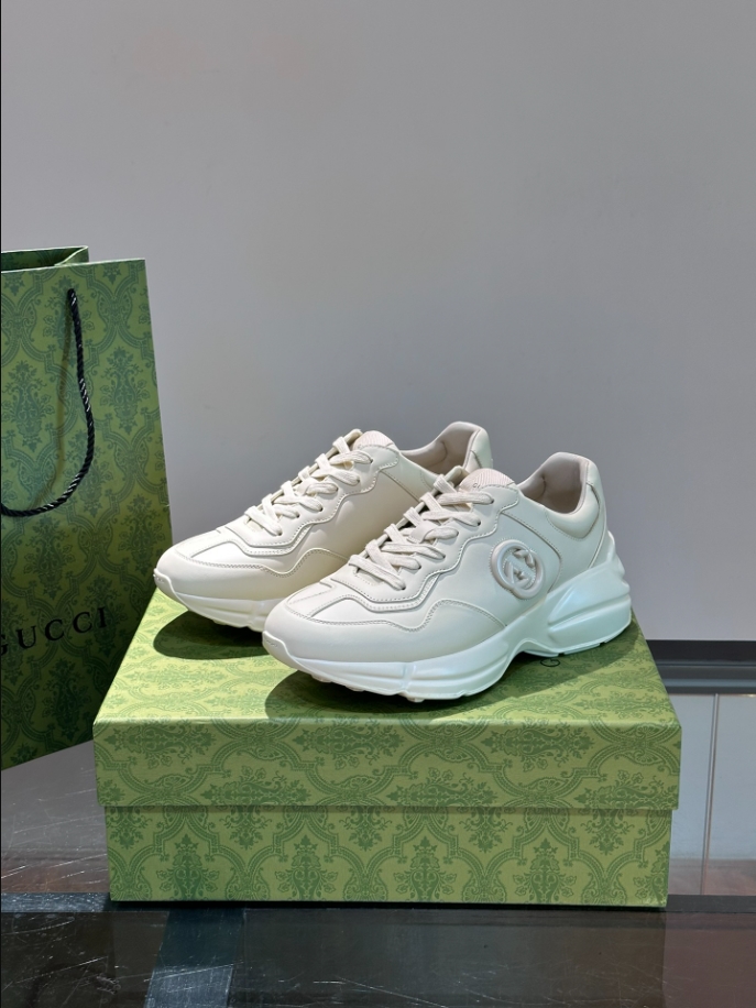 Gucci Rhyton White Leather Sneaker – GCC173