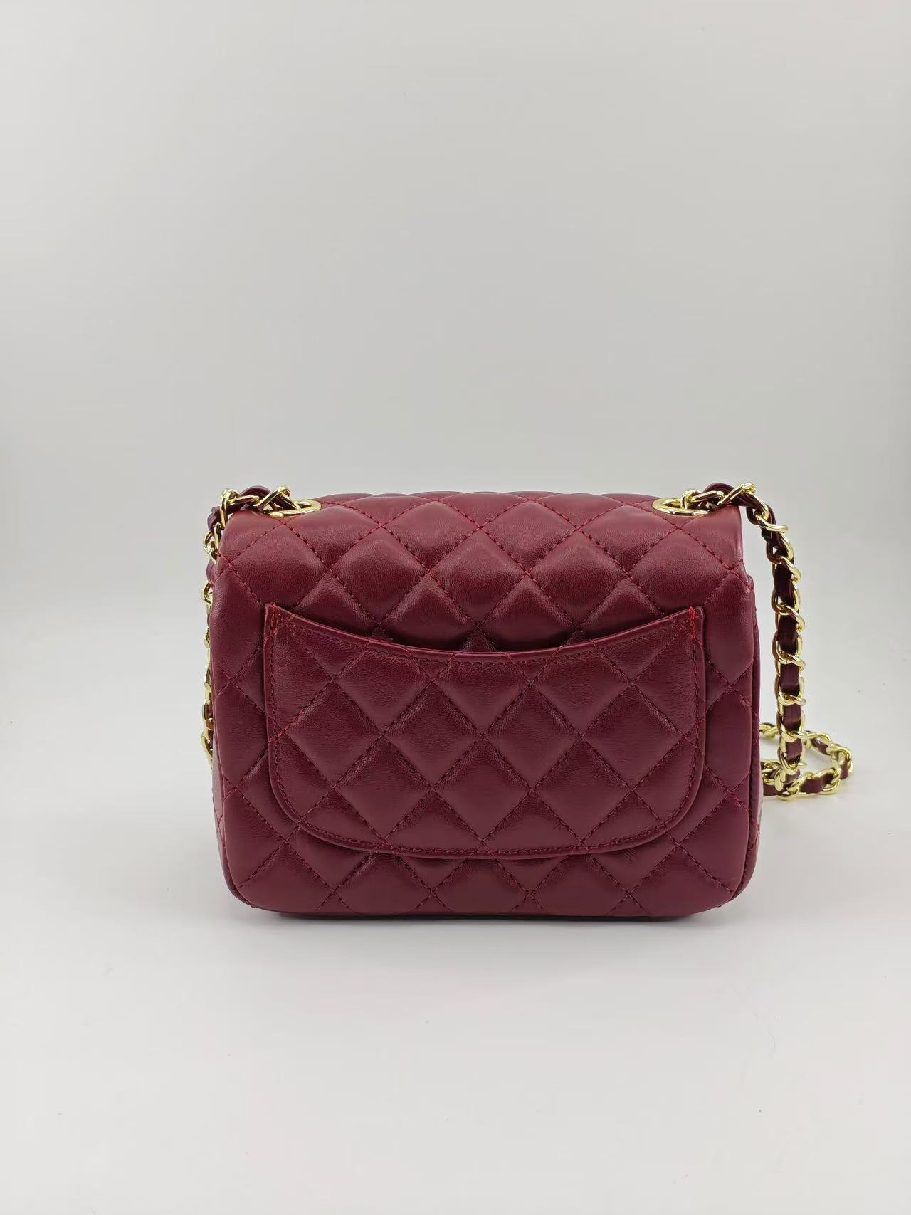 CHANEL Classic Flap Square Mini Bag - Burgundy