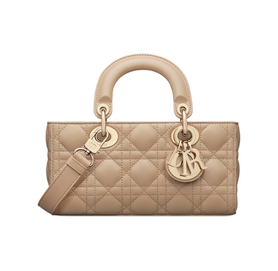DIOR LADY D-JOY BAG IN BISCUIT LAMBSKIN