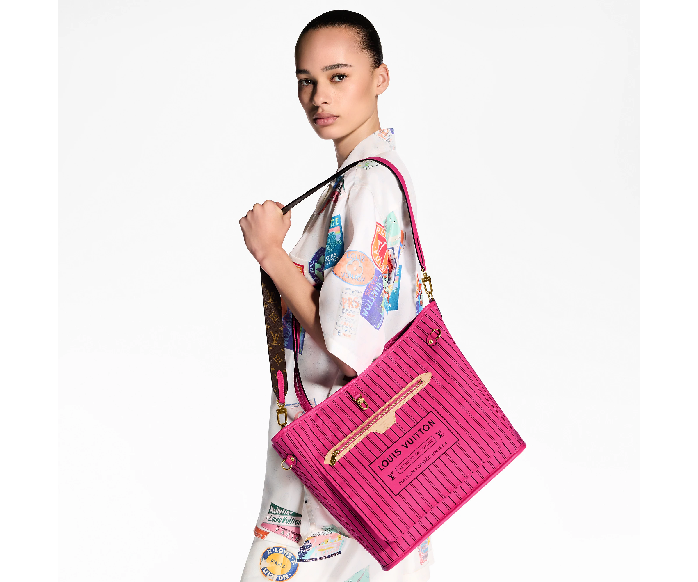 Neverfull Bandoulière Inside Out MM  Monogram Coated