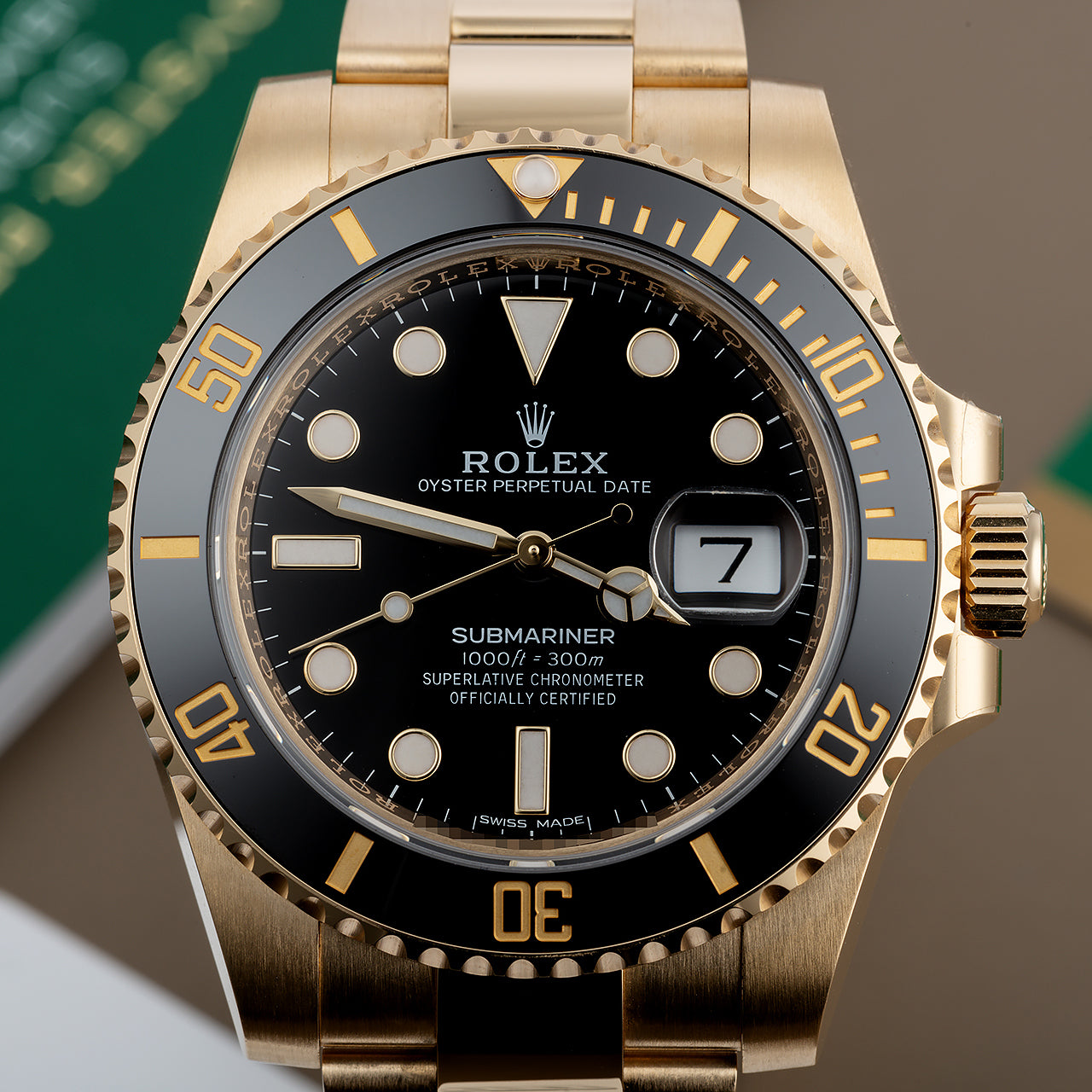 Rolex Perpetual Submariner Date 41mm Black Dial Yellow Gold 126618LN