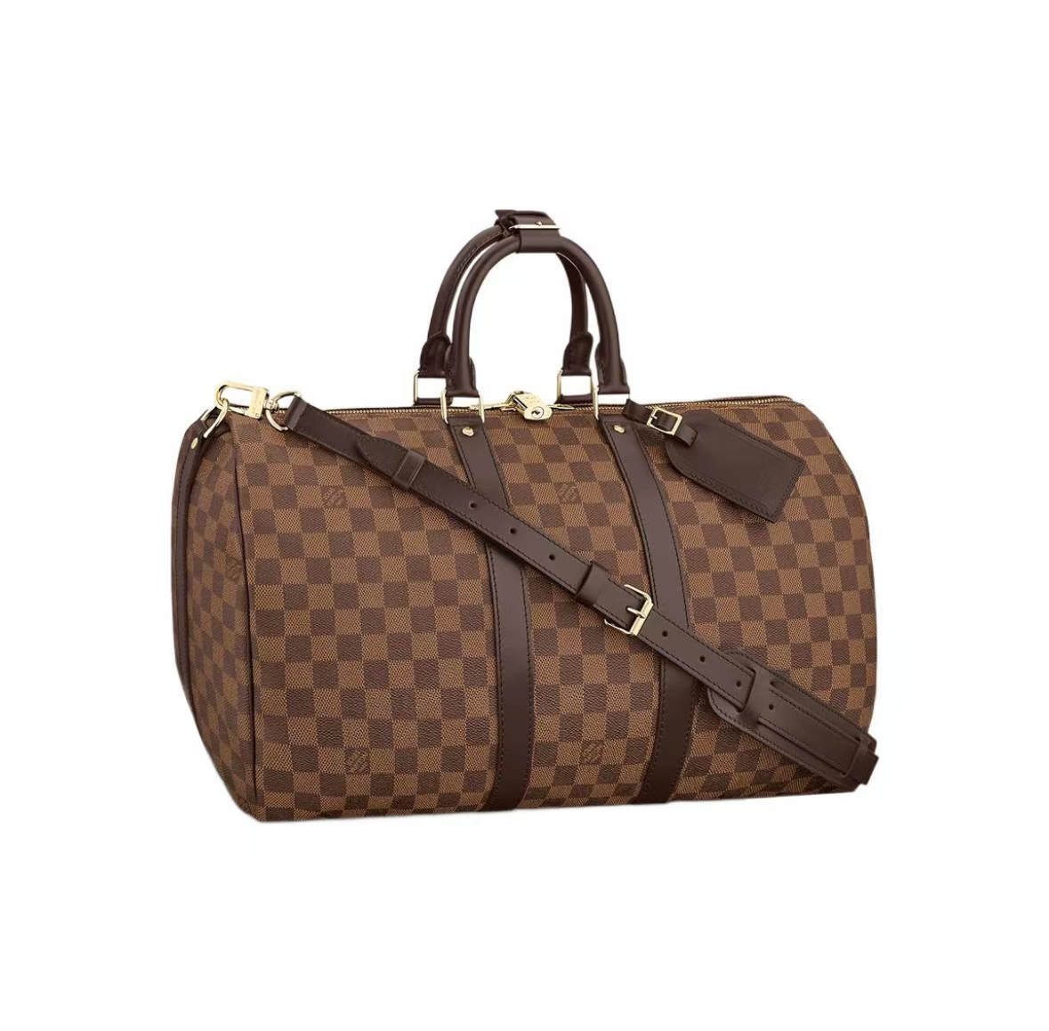KEEPALL BANDOULIÈRE 55 MONOGRAM JUNGLE TRAVEL BAG IN BROWN