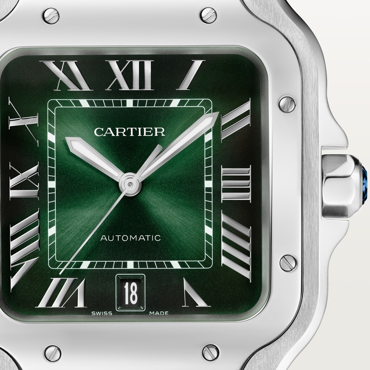 Santos de Cartier watch Large model Graduated green dial 39.8 mm