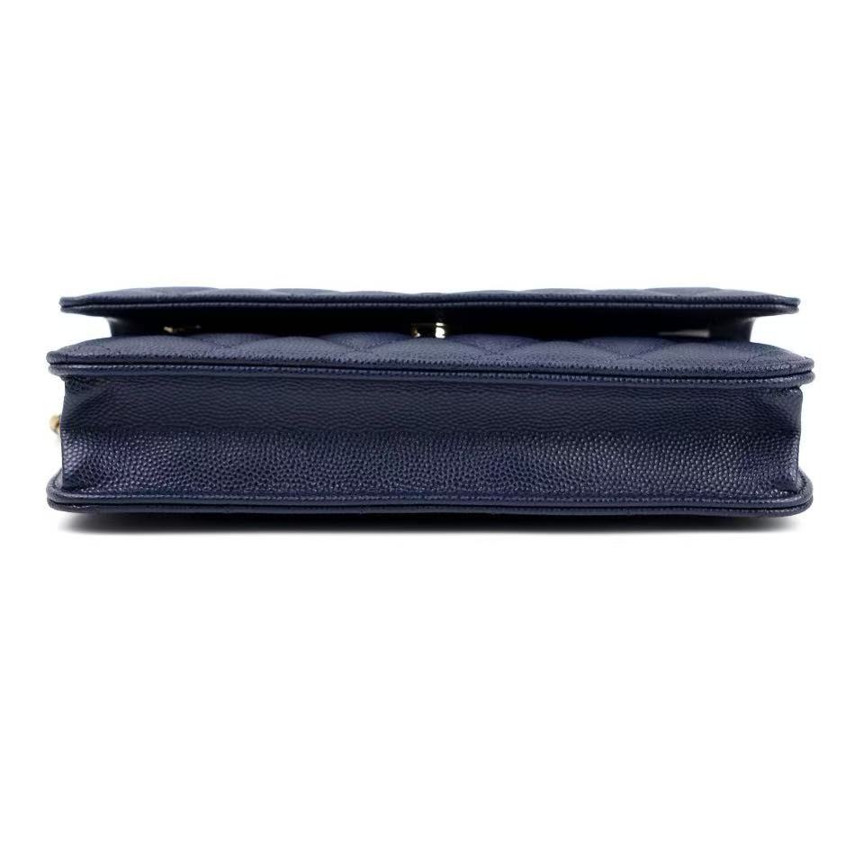 Chanel  WOC Bag Navy Caviar Light Gold Hardware