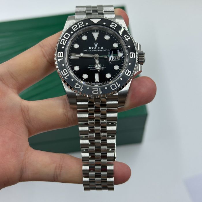 Rolex GMT Master ll Automatic Black Dial Jubilee Bracelet Steel Men's Watch M126710GRNR-0003