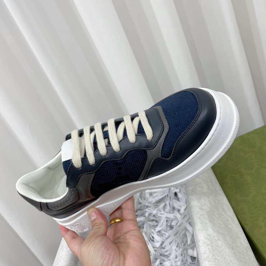 Gucci Chunky Lace Embossed Grey Blue Sneakers – GCC192