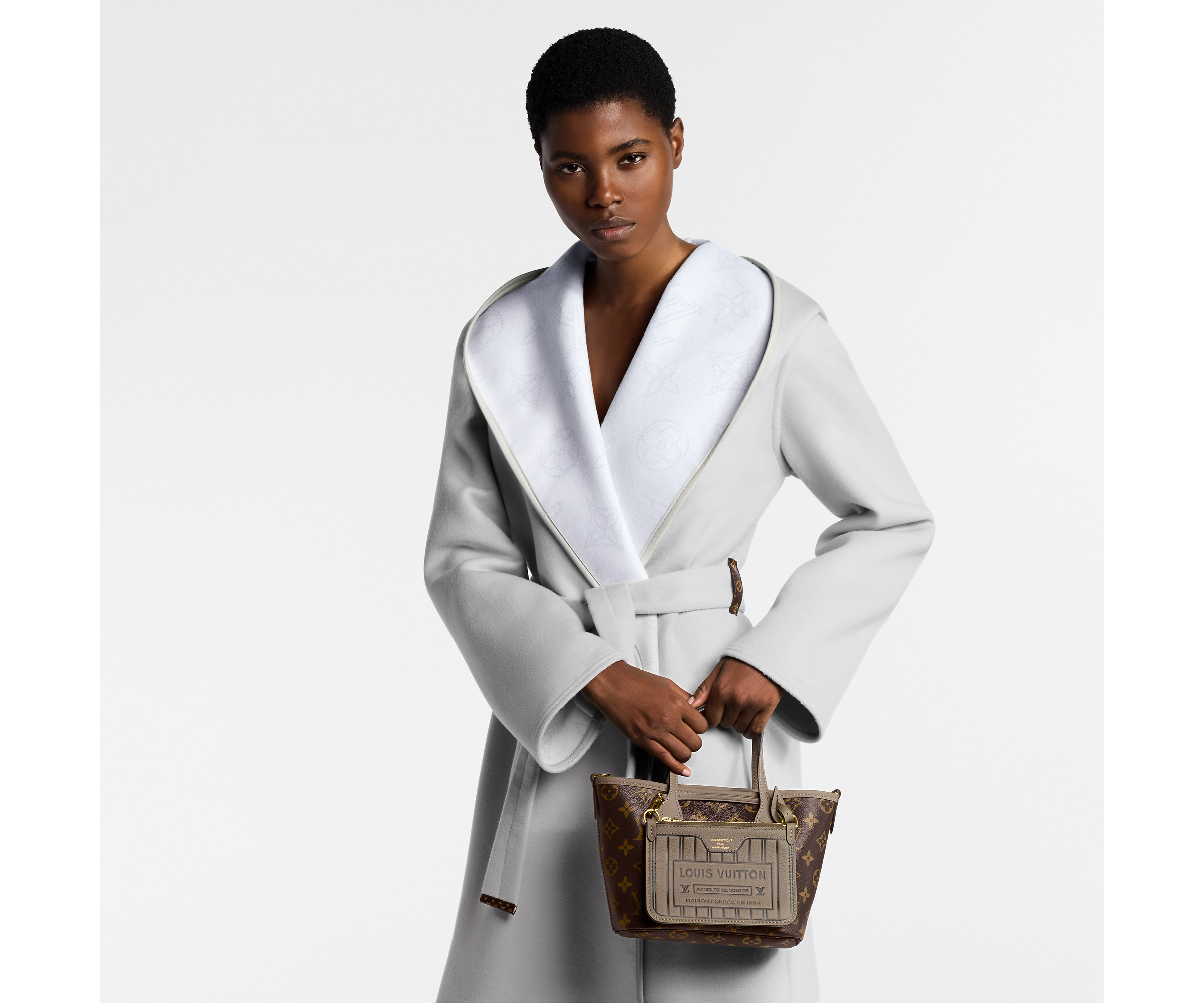 Neverfull Bandoulière Inside Out BB Dark fango cowhide