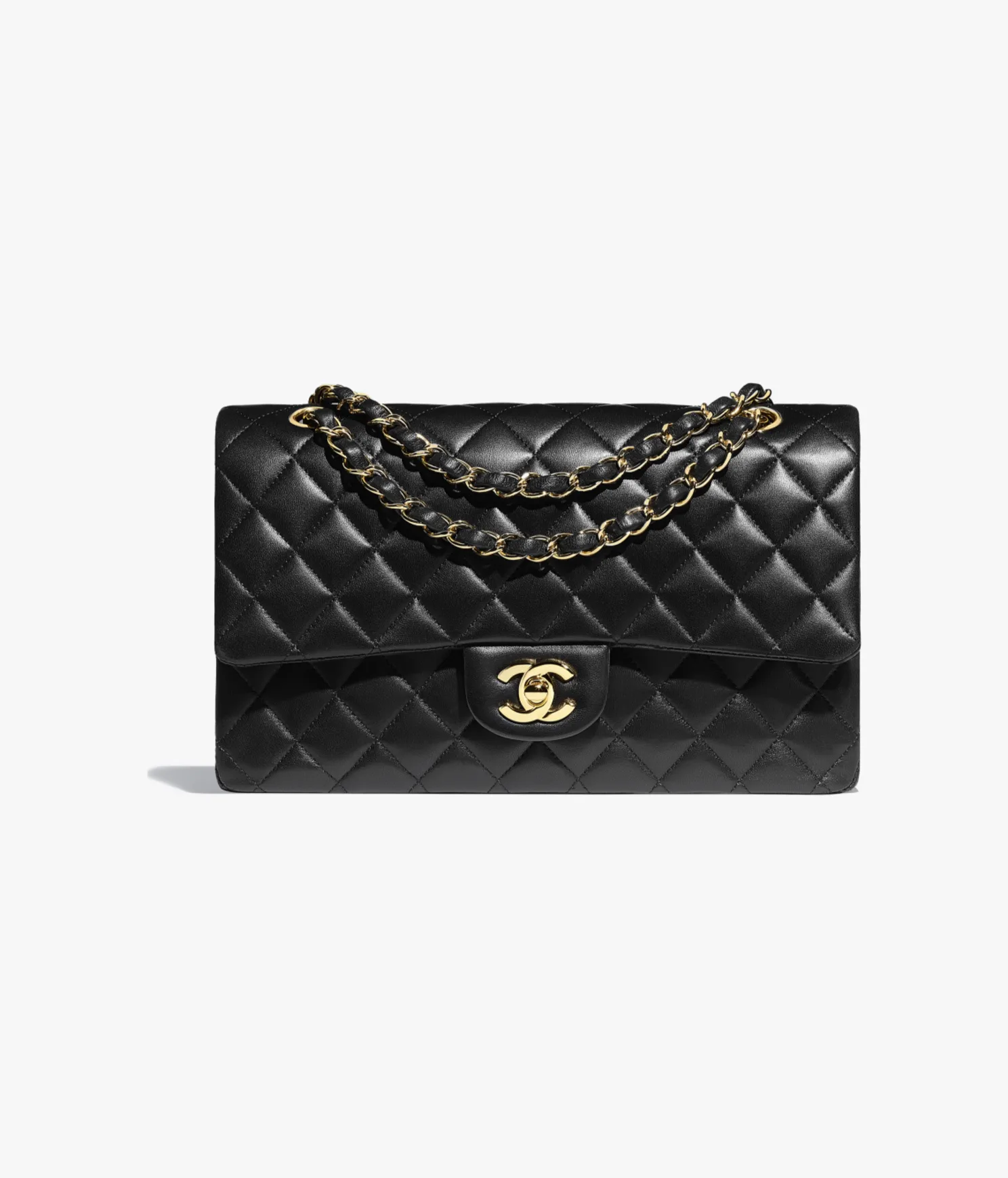 CLASSIC HANDBAG Lambskin & Gold-Tone Metal Black