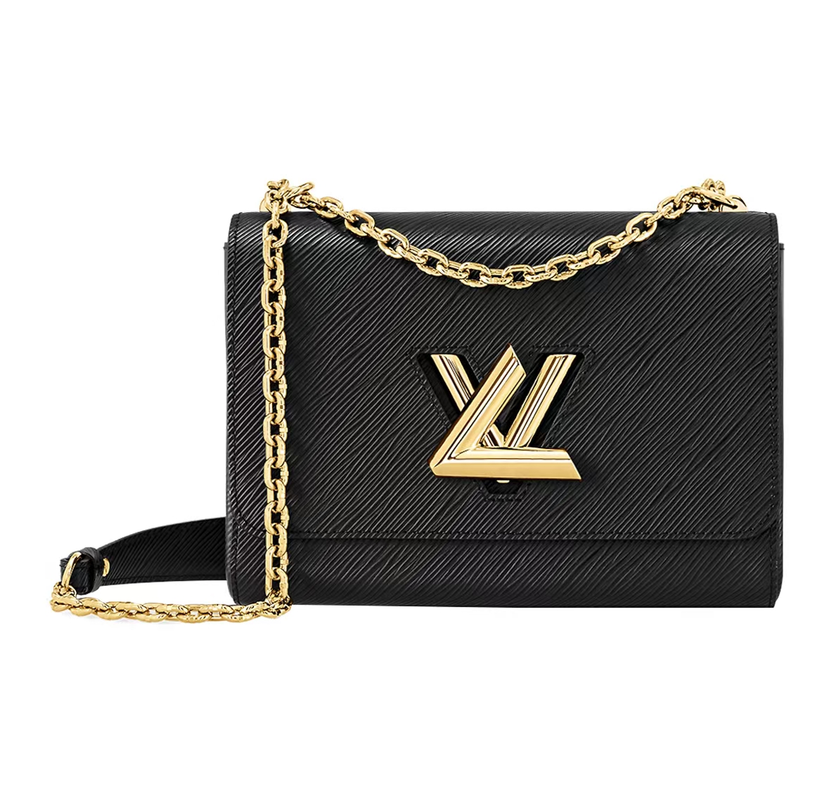 LOUIS VUITTON TWIST MM EPI LEATHER BAG IN BLACK