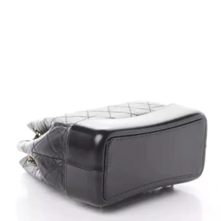 CHANEL Aged Calfskin Quilted Small Gabrielle Backpack Black  1