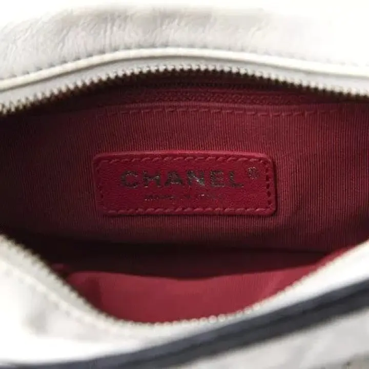 CHANEL Aged Calfskin Quilted Small Gabrielle Hobo Black White  1