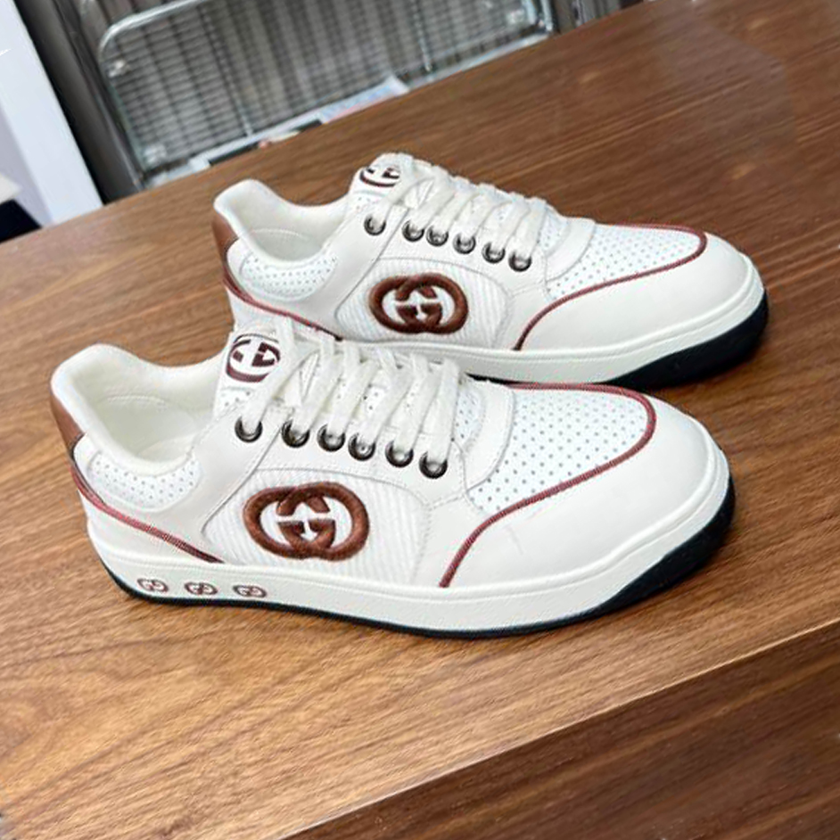 Gucci White Brown Logo Sneakers – GCC204