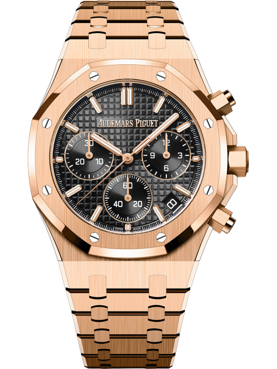 AUDEMARS PIGUET ROYAL OAK Pink Gold Black Dial CHRONOGRAPH 41mm