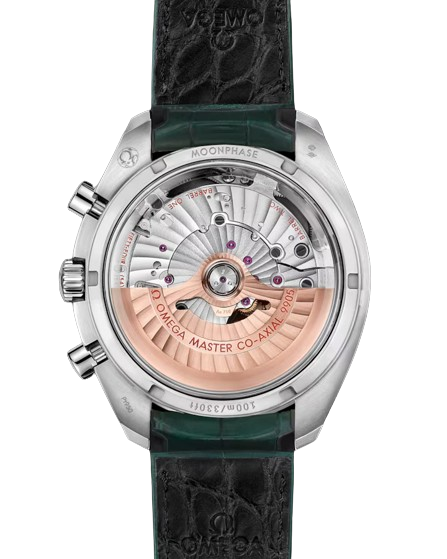 OMEGA SPEEDMASTER MOONPHASE 44.25 MM, PLATINUM ON LEATHER STRAP