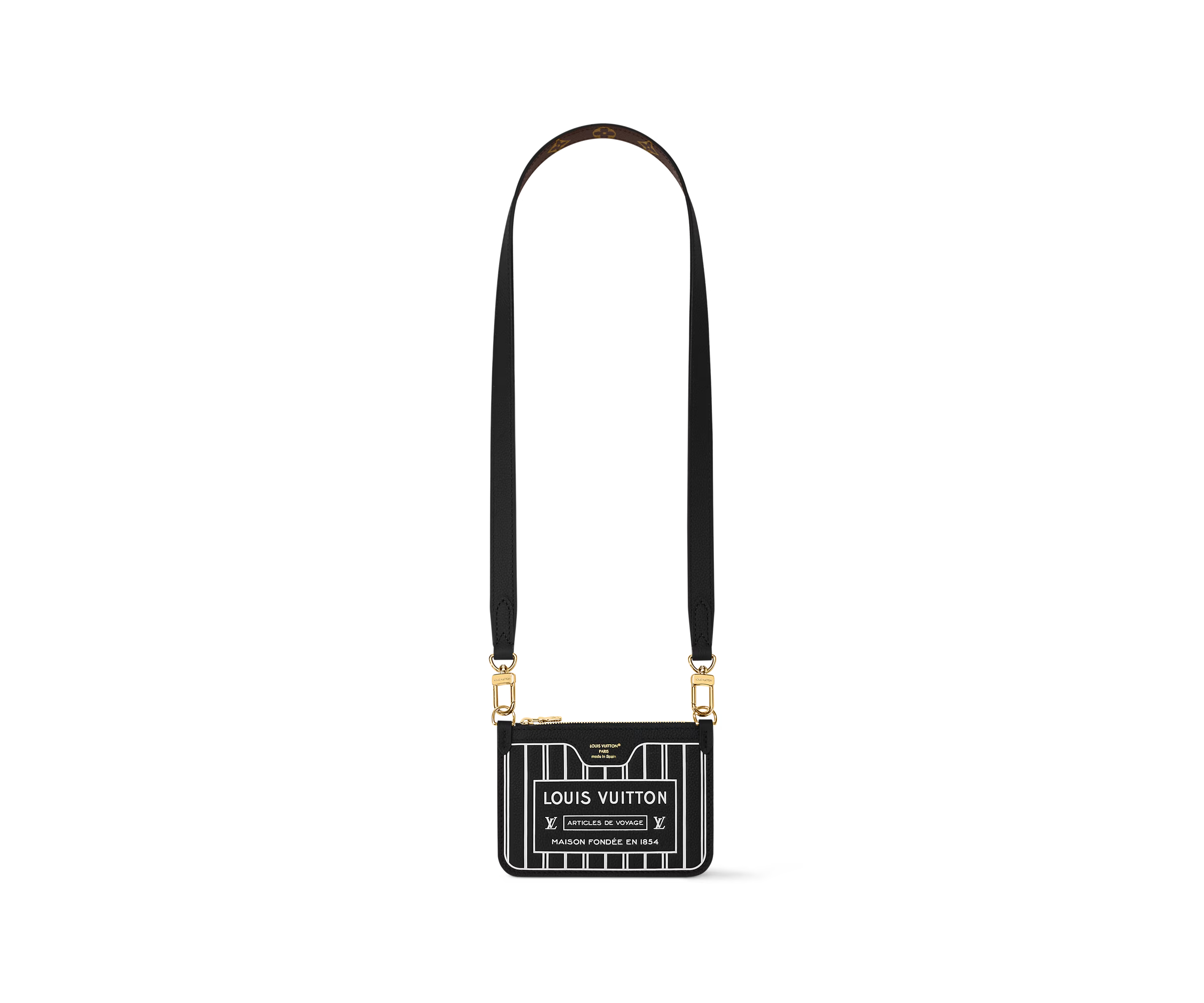 Neverfull Bandoulière Inside Out BB  Black cowhide