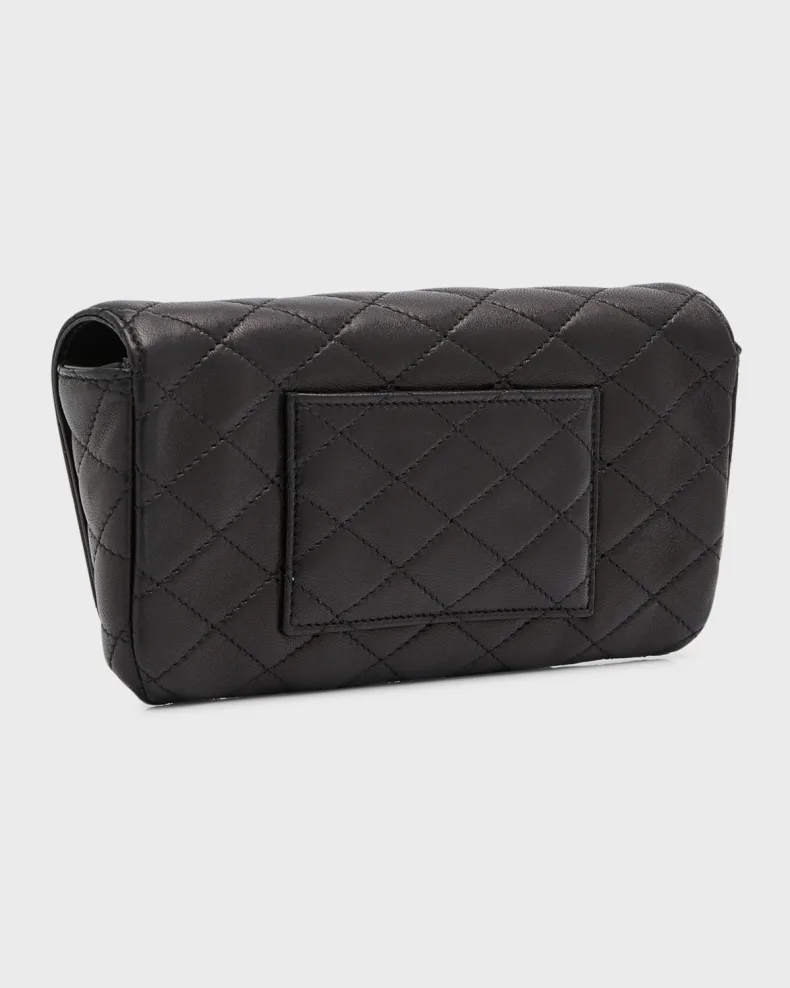 Gaby Phone Holder YSL Crossbody Bag in Quilted Smooth Leather