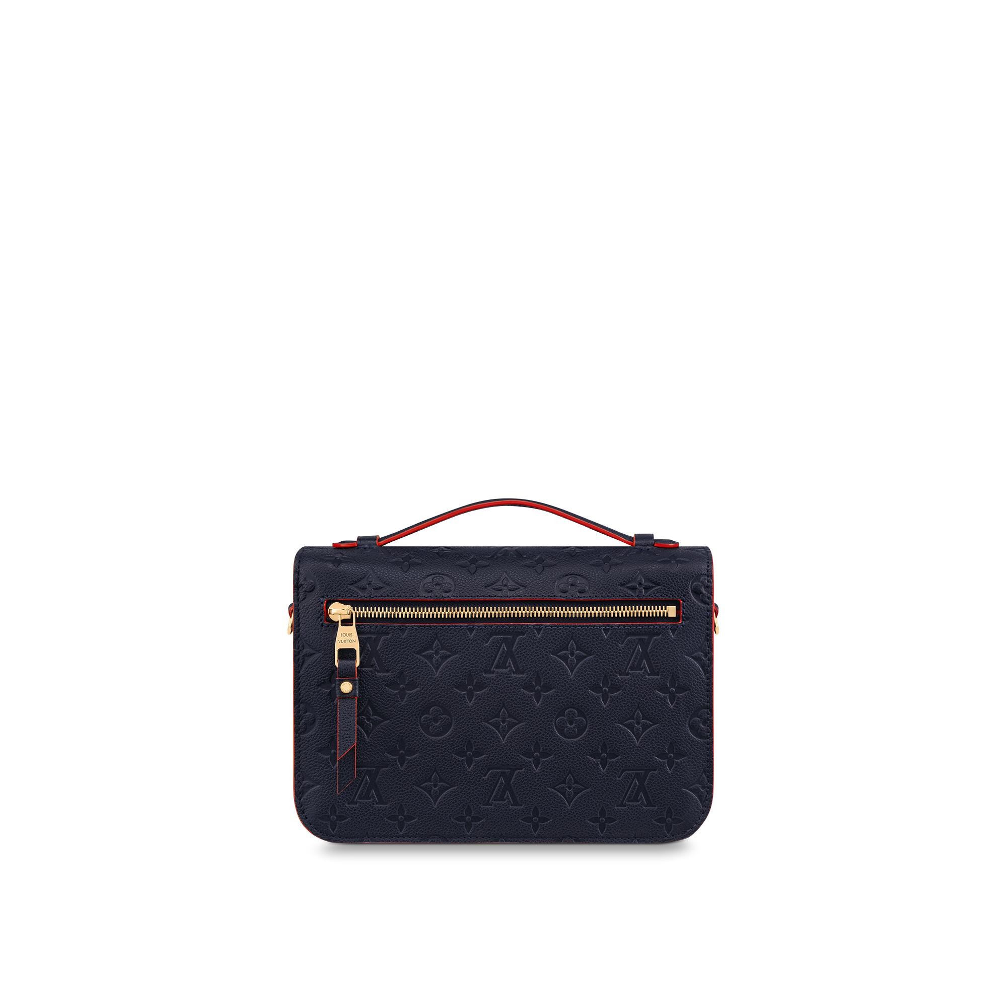 POCHETTE MÉTIS MONOGRAM EMPREINTE IN DEEP BLEU & RED