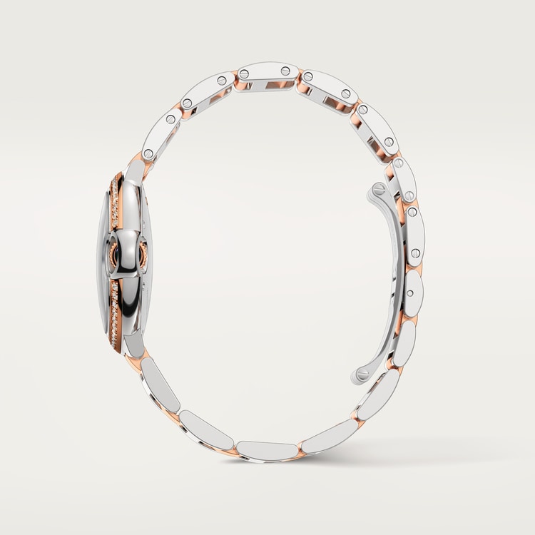 Ballon Bleu de Cartier watch silver guilloché dial 33 mm